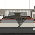 Modern Double Bed 3d model