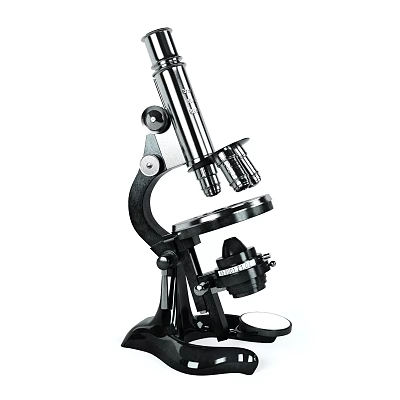 Medical Microscope With Metal Frame Optical Lens Adjustable Knob Stable Base 3d model