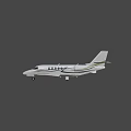 White Private Jet With Green Accents And Sleek Exterior Design Features