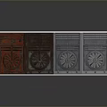 Industrial Style Electronic Appliance With Multiple Units Red Gray Metallic Ventilation Fan Design