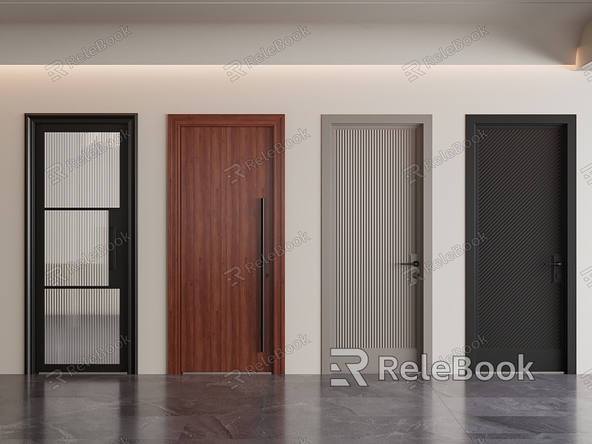 Simple Wooden Door Changhong Glass Door Bedroom Door Bathroom Door model