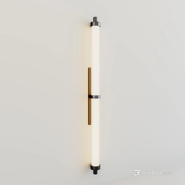 Abstract Wall Lamp With Modern Metal Frame And White Shade For Interior Decor 3d model 