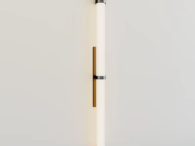 Abstract Wall Lamp With Modern Metal Frame And White Shade For Interior Decor 3d model