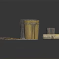 Industrial Equipment for Painting with Various Buckets Rollers Brushes and Lids