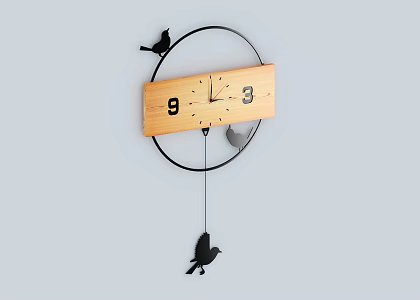 Modern clock creative pendulum clock 3d model