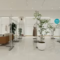 Stylish Clothing Store Interior With Mannequins Clothing Displays And Shiny Floor Reflections