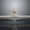 Modern Cable Supported Wooden Structure With Central Tower And Steel Cables Design