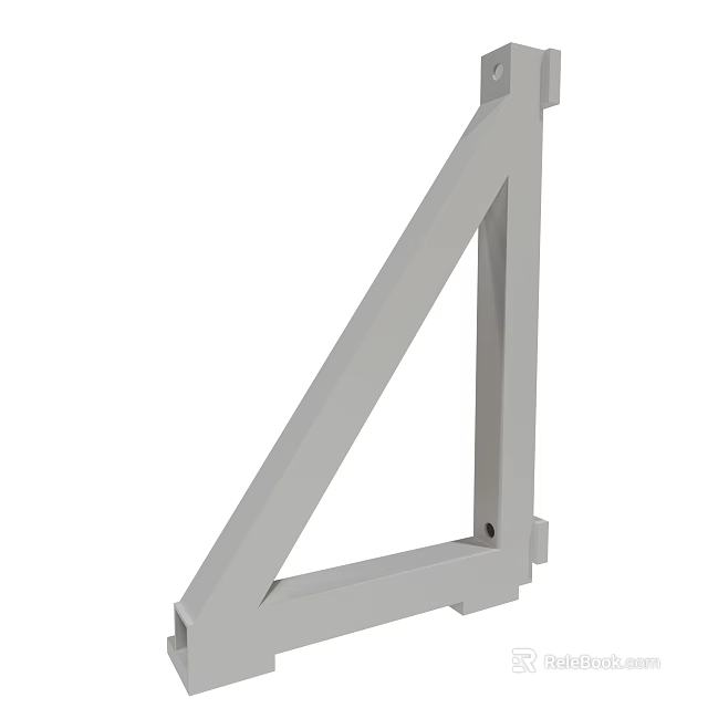 Gray Triangular Metal Bracket With Simple Structure And Practical Support Design 3d model