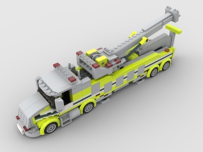 Lego toy building blocks engineering truck crane 3d model