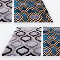 European-style square carpet carpet 3d model