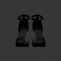 Gray Women's High Heel Sandals Open Toe Ankle Strap And Stiletto Heel Design