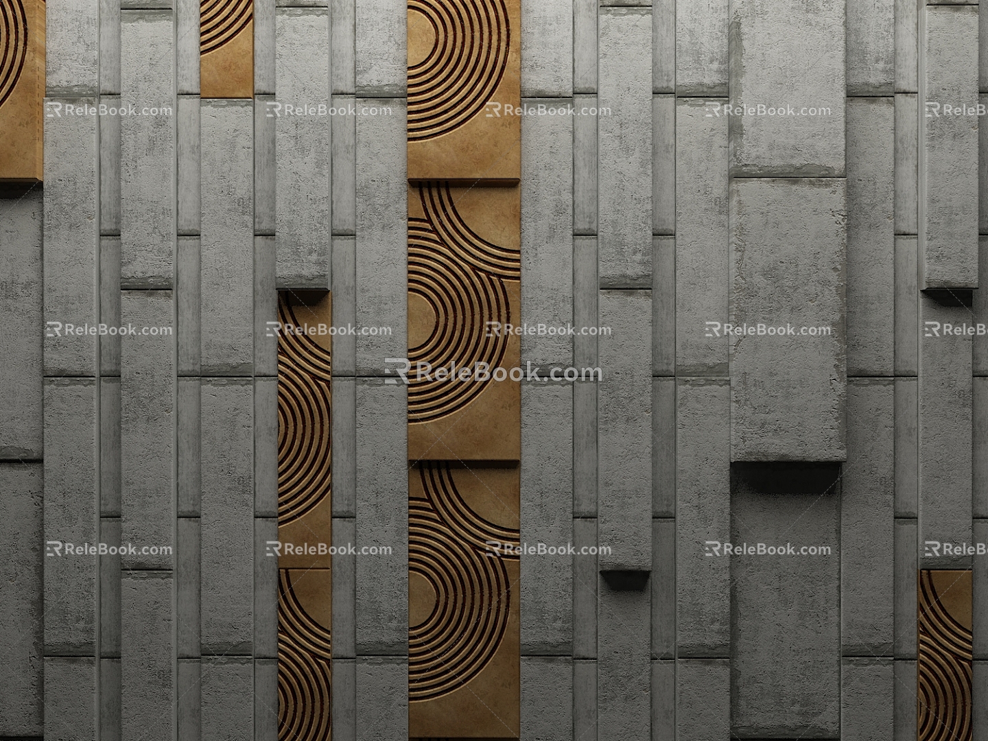 New Chinese-style wall decoration wall 3d model