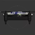 Police Surveillance Drone With White Body And Four Propellers Security Equipment 3d model