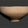 Round Hand Carved Ceramic Bowl With Smooth Surface And Artisan Craftsmanship 3d model