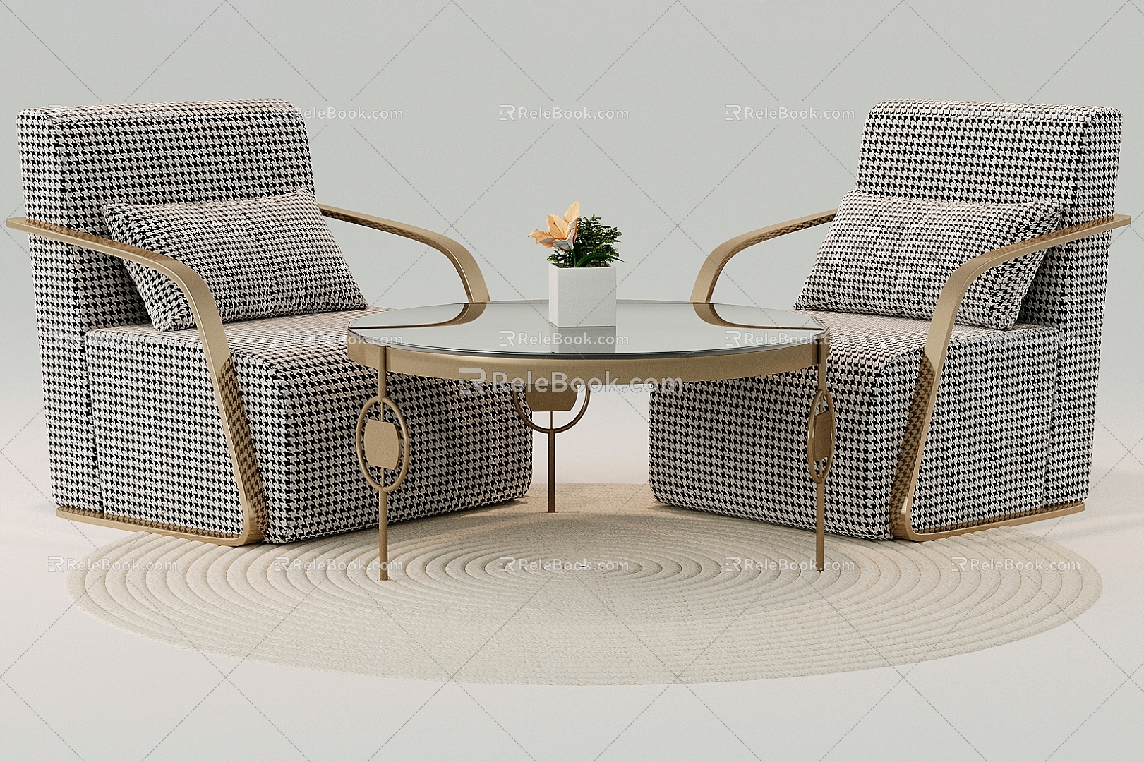 Modern Negotiation Table and Chair Modern Leisure Table and Chair Combination Coffee Table and Chair Reception Table and Chair Signing Table and Chair 3d model