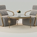 Modern Negotiation Table and Chair Modern Leisure Table and Chair Combination Coffee Table and Chair Reception Table and Chair Signing Table and Chair 3d model