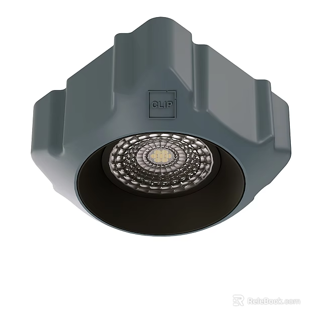 Modern Gray Downlight Spotlight With Sleek Housing And LED Light Source 3d model 