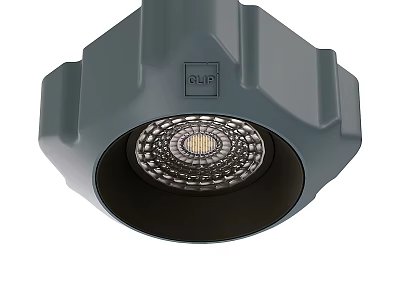 Modern Gray Downlight Spotlight With Sleek Housing And LED Light Source 3d model