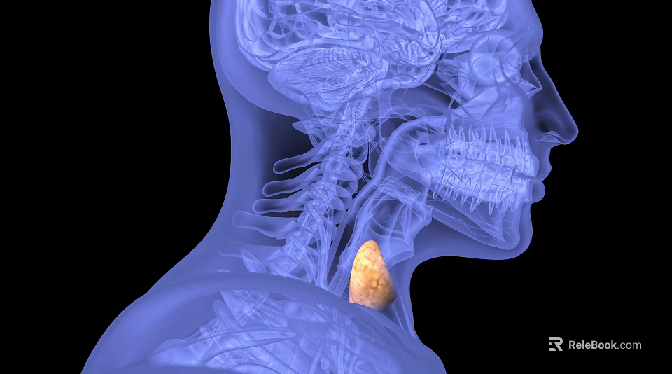 Medical Imaging Device Visualizing Human Neck Thyroid Gland Anatomy Structure 3d model 