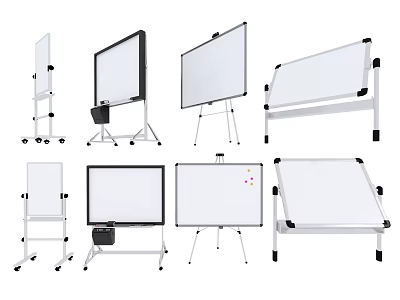 Modern Whiteboard Office Handwriting Whiteboard 3d model