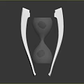 Modern Hourglass With Transparent Stand Black Body And Reflective Base