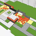 Modern Playground 3d model