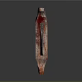 Unique Decorative Knife With Textured Blade And Colorful Red Accented Handle Artistic Design