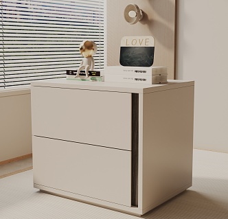 Modern Bedside Cabinet 3d model