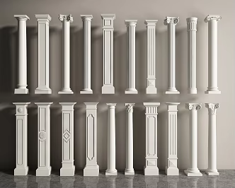 Columns Roman Column Square Column Head 3d model