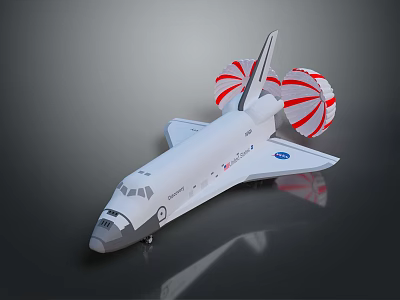 Passenger Aircraft With White Fuselage Red And White Striped Engines And NASA Logo 3d model