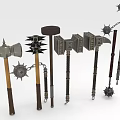 Different Animal Themed Hammers With Spiked Metal Heads And Wooden Handles