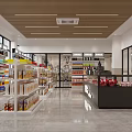 Food Court Interior Design With Local Specialties Shop And Wuhan Hot Dry Noodles Counter