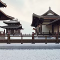 modern song-style temple song-style temple 3d model