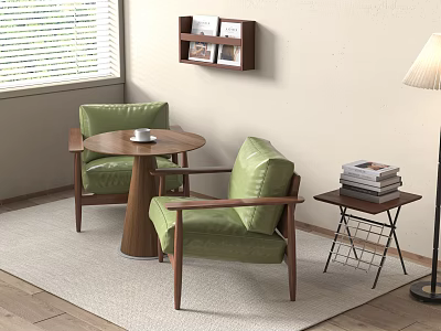 Modern Casual Table and Chair Combination Coffee Table and Chair Signing Table and Chair 3d model