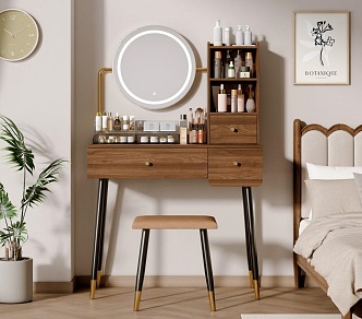 Solid Wood Dressing Table 3d model