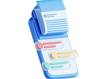 Blue Printing Device With Paper Output Tray And Multicolored Control Buttons 3d model