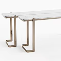 Sleek Modern Console Table With White Marble Top And Metal Frame Design 3d model