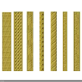 Various Ornate Decorative Lines With Intricate Patterns And Gold Finish For Interior Design