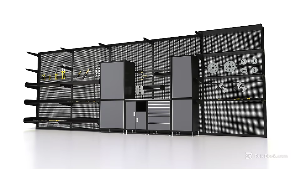 Modern Open Concept Kitchen Interior With Island Counter And Appliances 3d model