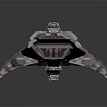 Advanced Futuristic Cosmic Spaceship Design Featuring Detailed Interstellar Structure Elements 3d model