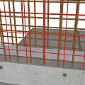 Post Cast Strip Reinforcement Structure With Steel Bars And Concrete Formwork 3d model
