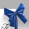 Check in Table With Blue Tablecloth And Bow Decoration For Event Ceremony