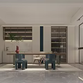Minimalist Lounge Room With Bonsai Art And Modern Furniture