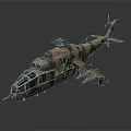 Space And Aerospace Camouflage Military Helicopter With Weapon Mounts And Sensor