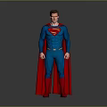 Superman Full Body in Blue Costume Red Cape and S Emblem