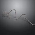 Silver Metal Chain Equipment With Curved Structure On Dark Background