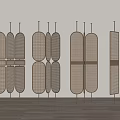 Silent wind screen partition 3d model