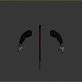 Tactical Shotgun With Black Arm Guards And Brown Gloves In Hands