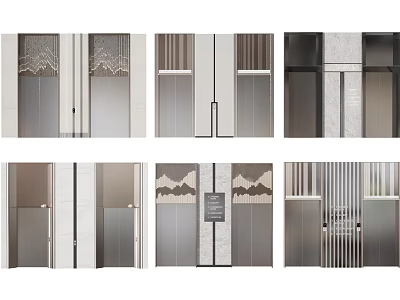 Modern Elevator Design Collection With Various Panel Styles And Decorative Details 3d model