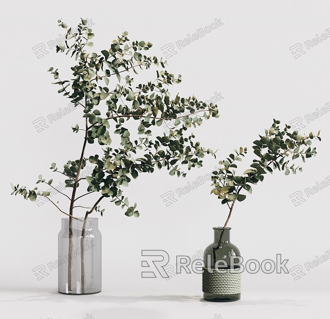 Modern vase vase plant model